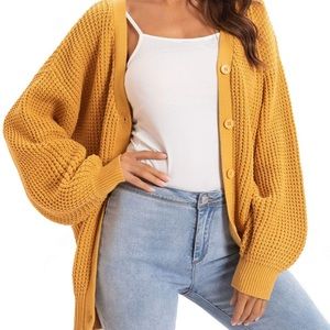 Oversized yellow sweater